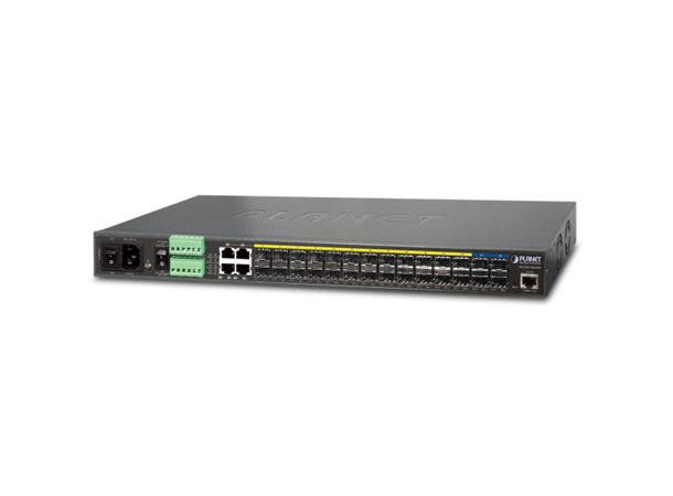 Switch 24-port SFP 100/1000X 4xSFP+ 10G Planet: 4x1G/10G SFP+  Layer 2/4 Managed